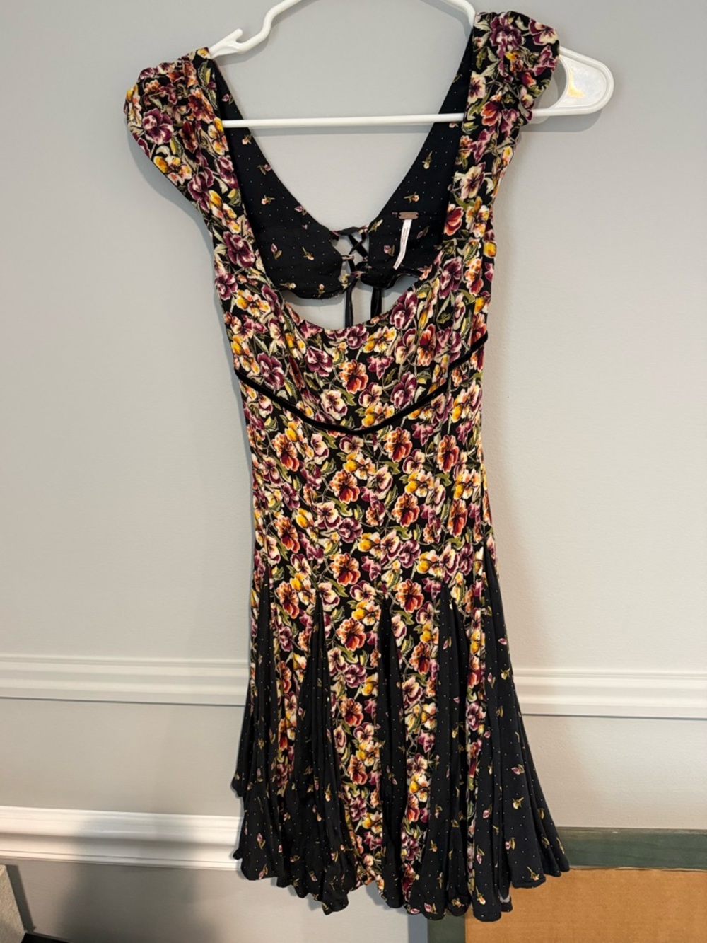 Free People Black Floral Dress